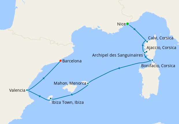 Cruise Itinerary Map