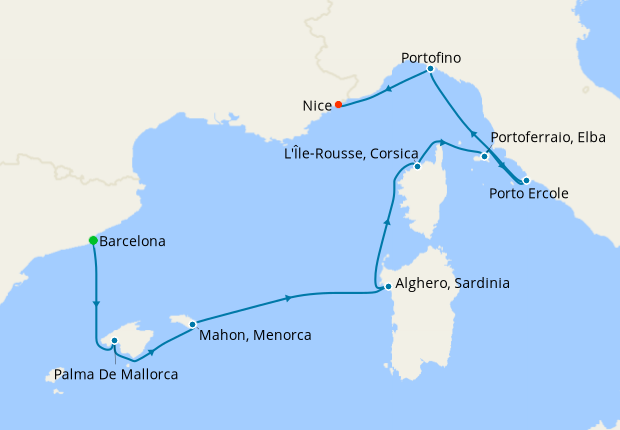 Cruise Itinerary Map