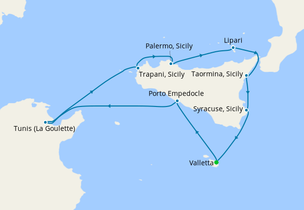 Cruise Itinerary Map