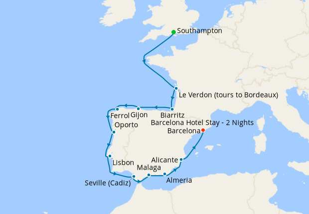 Cruise Itinerary Map
