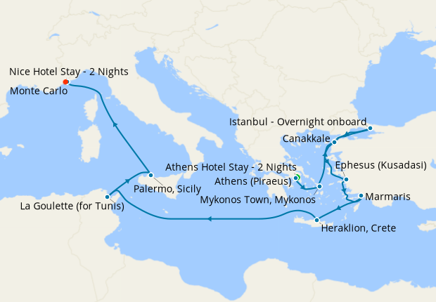 Cruise Itinerary Map