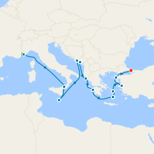 Mediterranean Treasures with Nice & Istanbul Stays