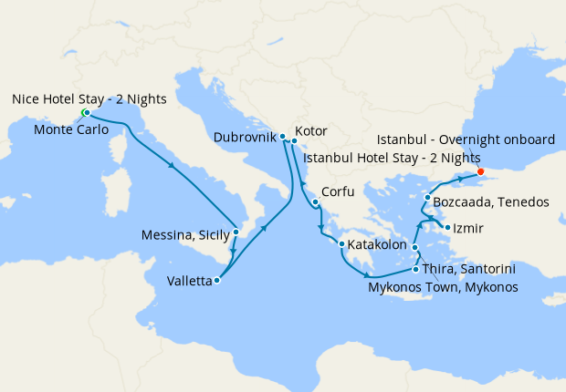 Cruise Itinerary Map