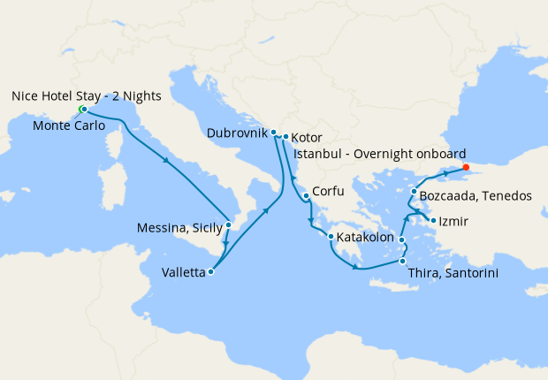 Cruise Itinerary Map