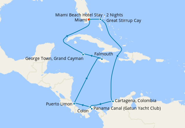 Cruise Itinerary Map
