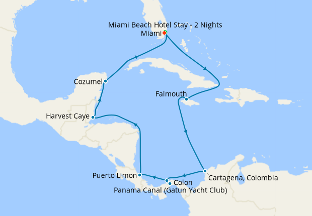 Cruise Itinerary Map