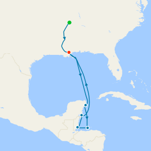 Memphis, New Orleans Stays with Caribbean Round-Trip