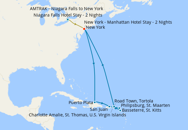 Cruise Itinerary Map