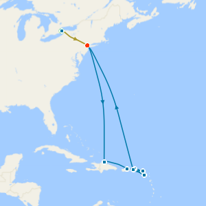 Niagara Falls & Caribbean Round-Trip from New York with Stays