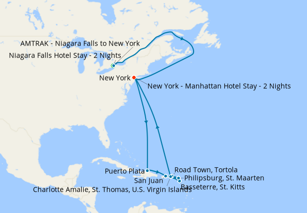 Cruise Itinerary Map