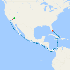 Las Vegas & Panama Canal from Los Angeles to Miami with Stays