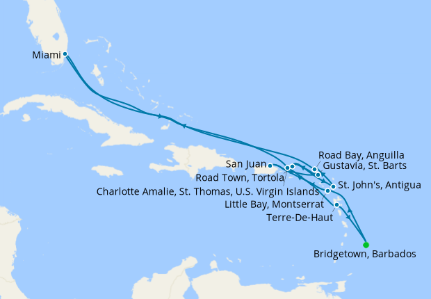 Cruise Itinerary Map