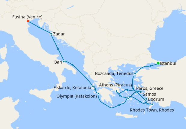 Cruise Itinerary Map