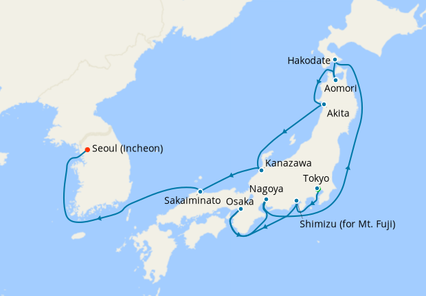 Cruise Itinerary Map