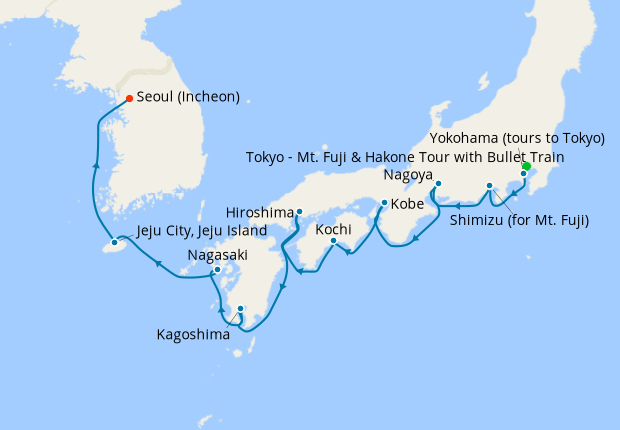 Cruise Itinerary Map