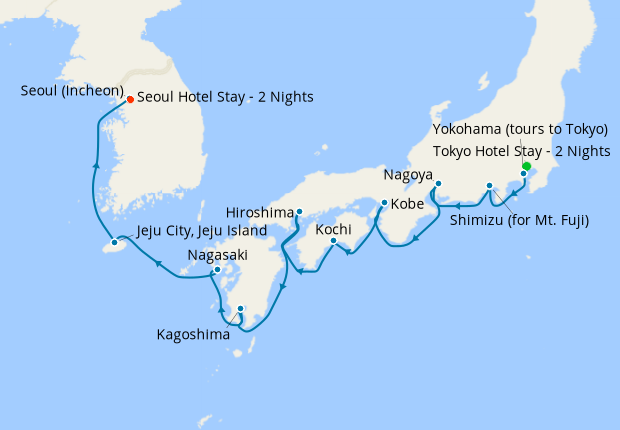 Cruise Itinerary Map