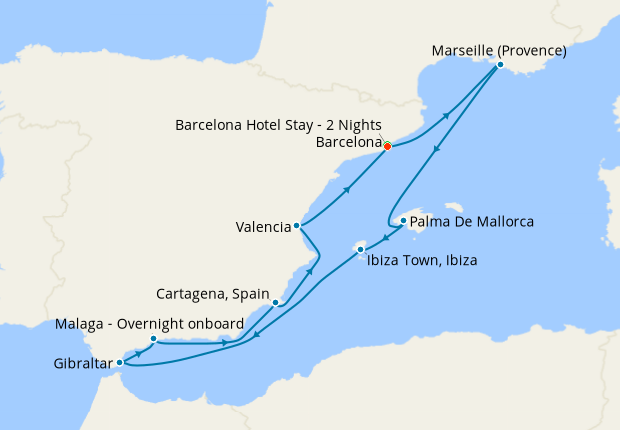 Cruise Itinerary Map