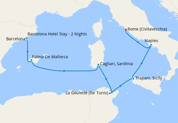 Cruise Itinerary Map