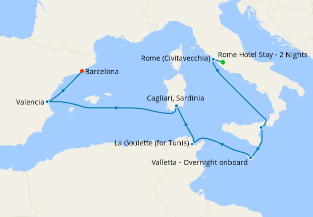 Cruise Itinerary Map