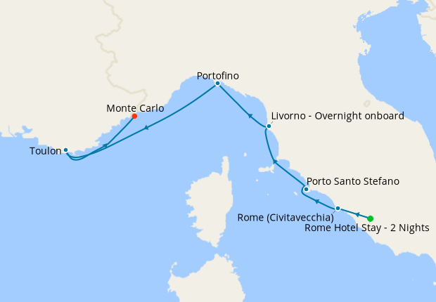 Cruise Itinerary Map