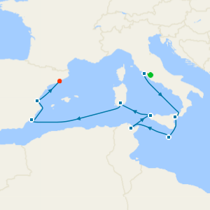 Western Mediterranean from Civitavecchia (Rome) with Stay