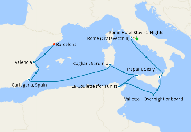 Cruise Itinerary Map