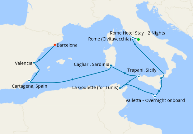 Cruise Itinerary Map