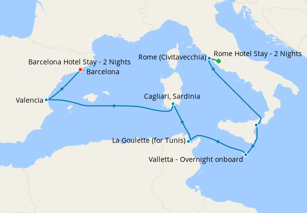Cruise Itinerary Map