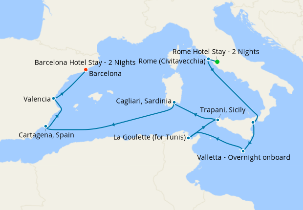 Cruise Itinerary Map