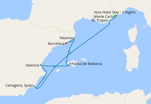 Cruise Itinerary Map