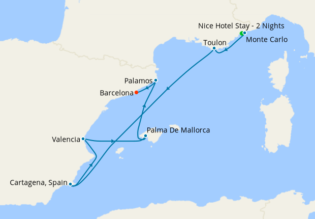 Cruise Itinerary Map