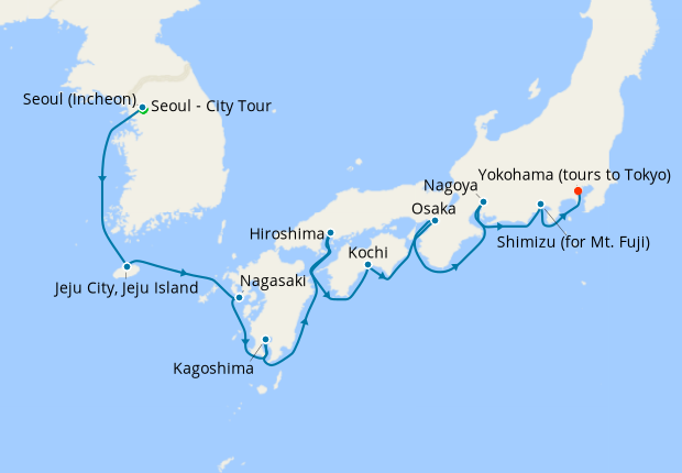Cruise Itinerary Map