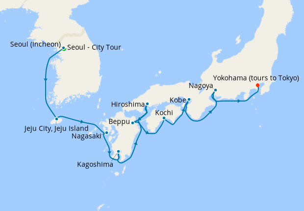 Cruise Itinerary Map
