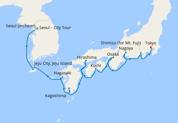 Cruise Itinerary Map