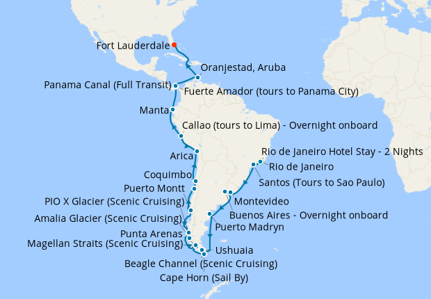 Cruise Itinerary Map