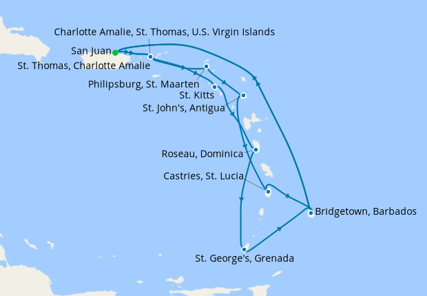 Cruise Itinerary Map