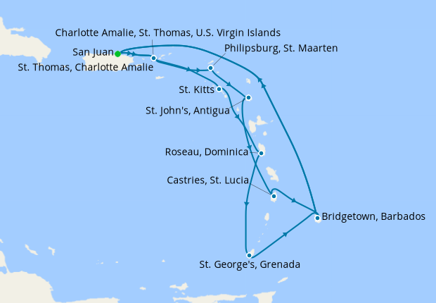 Cruise Itinerary Map