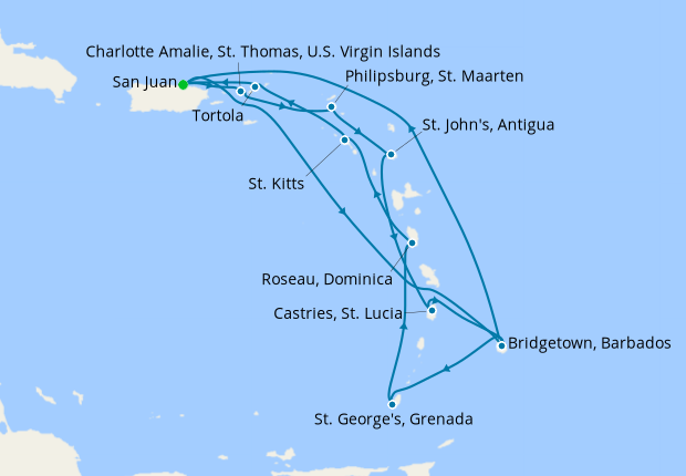 Cruise Itinerary Map