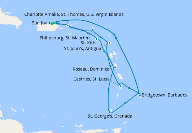 Cruise Itinerary Map
