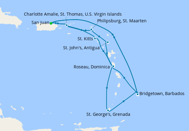 Cruise Itinerary Map
