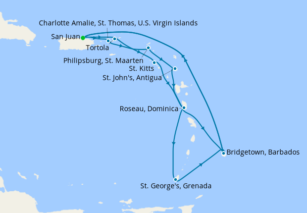 Cruise Itinerary Map