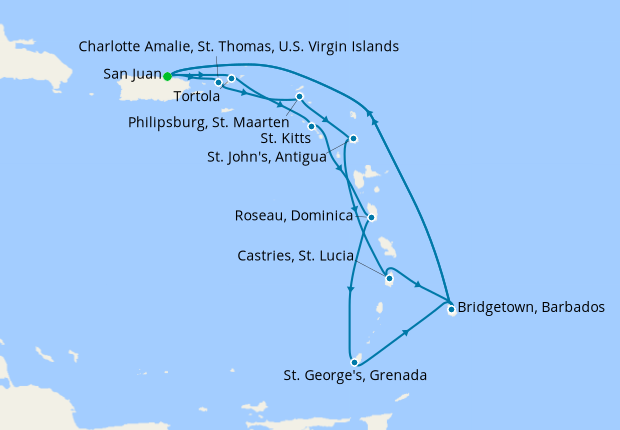 Cruise Itinerary Map