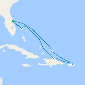 Eastern Caribbean with Puerto Rico cruise from Port Canaveral (Orlando)