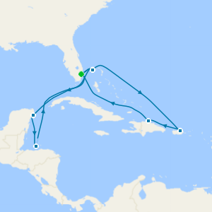 Eastern and Western Caribbean Adventurer cruise from Fort Lauderdale