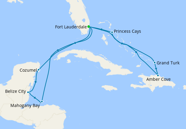 Cruise Itinerary Map