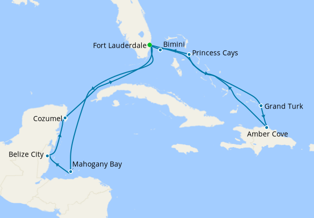 Cruise Itinerary Map