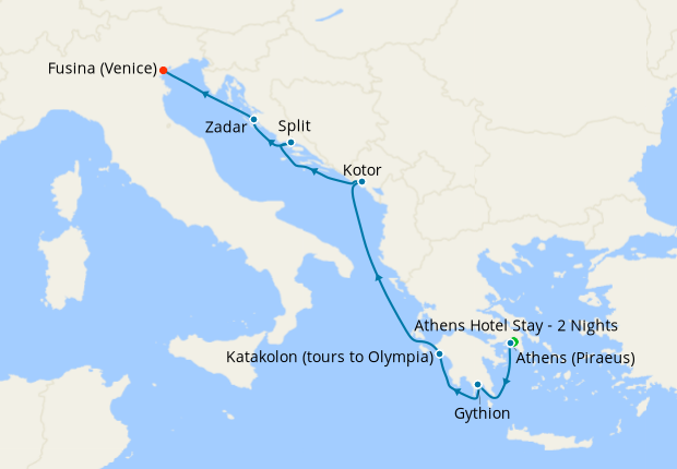 Cruise Itinerary Map