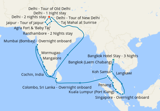 Cruise Itinerary Map