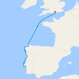 Virgin Celebration Voyage from Lisbon to Portsmouth with Stay