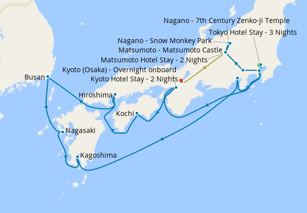 Cruise Itinerary Map